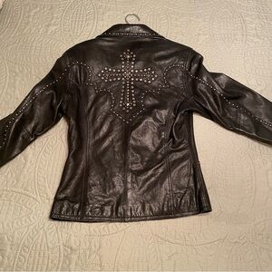 Cripple Creeks leather jacket size small.